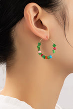 Load image into Gallery viewer, Natural Stone chip hoop earrings - Exotica Luxe Boutique