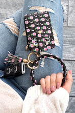 Load image into Gallery viewer, Key Ring Wallet Bracelet ID Zip Up - Exotica Luxe Boutique