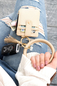 Key Ring Wallet Bracelet ID Zip Up - Exotica Luxe Boutique