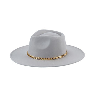 FASHIONISTA CHAIN FEDORA - Exotica Luxe Boutique