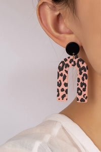 Embossed animal print arch drop earrings - Exotica Luxe Boutique