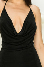 Load image into Gallery viewer, COWL HALTER NECK BACKLESS MINI DRESS - Exotica Luxe Boutique