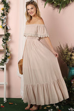 Load image into Gallery viewer, Off the Shoulder Flowy Maxi Dress - Exotica Luxe Boutique