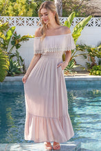 Load image into Gallery viewer, Off the Shoulder Flowy Maxi Dress - Exotica Luxe Boutique