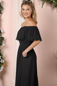 Off the Shoulder Flowy Maxi Dress - Exotica Luxe Boutique