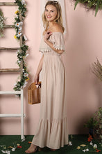 Load image into Gallery viewer, Off the Shoulder Flowy Maxi Dress - Exotica Luxe Boutique