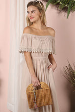 Load image into Gallery viewer, Off the Shoulder Flowy Maxi Dress - Exotica Luxe Boutique