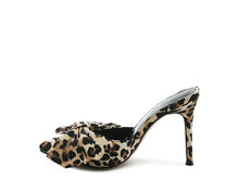 Load image into Gallery viewer, Joelle High Heel Bow Tie Leopard Print Mules - Exotica Luxe Boutique