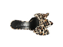 Load image into Gallery viewer, Joelle High Heel Bow Tie Leopard Print Mules - Exotica Luxe Boutique