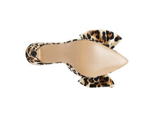 Load image into Gallery viewer, Joelle High Heel Bow Tie Leopard Print Mules - Exotica Luxe Boutique