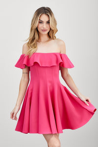 A LINE RUFFLE DRESS - Exotica Luxe Boutique