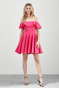 A LINE RUFFLE DRESS - Exotica Luxe Boutique