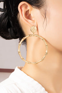 Large statement bamboo hoop earrings - Exotica Luxe Boutique