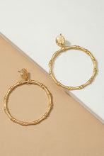 Load image into Gallery viewer, Large statement bamboo hoop earrings - Exotica Luxe Boutique