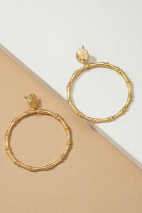 Large statement bamboo hoop earrings - Exotica Luxe Boutique