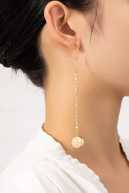 Long chain with dangling ball drop earrings - Exotica Luxe Boutique