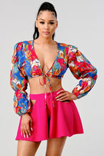 Load image into Gallery viewer, Crop printed top and cutout pants set - Exotica Luxe Boutique