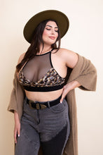 Load image into Gallery viewer, Curvy Gyrl Mesh Print High Neck Bralette - Exotica Luxe Boutique