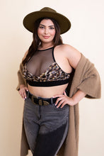 Load image into Gallery viewer, Curvy Gyrl Mesh Print High Neck Bralette - Exotica Luxe Boutique