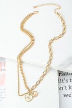 Load image into Gallery viewer, Asymmetric mix chain with heart pendant necklace - Exotica Luxe Boutique