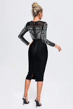 Load image into Gallery viewer, Sexy Mesh Beaded Two Piece Midi Skirt Set