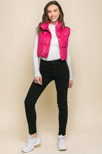 Load image into Gallery viewer, PU Faux Leather puffer West With Snap Button - Exotica Luxe Boutique