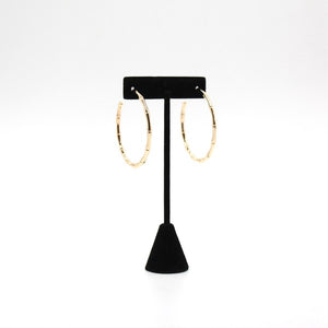 BAMBOO SHAPED HOOP EARRINGS - Exotica Luxe Boutique