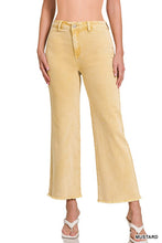 Load image into Gallery viewer, Acid Wash Frayed Cutoff Hem Straight Wide Pants - Exotica Luxe Boutique