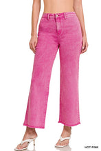 Load image into Gallery viewer, Acid Wash Frayed Cutoff Hem Straight Wide Pants - Exotica Luxe Boutique