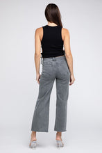 Load image into Gallery viewer, Acid Wash Frayed Cutoff Hem Straight Wide Pants - Exotica Luxe Boutique