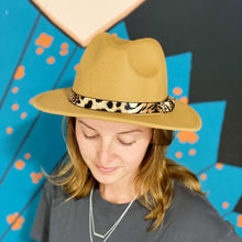 Load image into Gallery viewer, Leopard Band Fedora Hat - Exotica Luxe Boutique