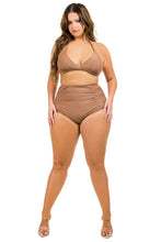 Load image into Gallery viewer, Two Piece High Waist with Rughe Front