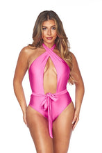 Load image into Gallery viewer, ONE PIECE CRISCROSS HALTER NECKLINE WITH WAIST WRA