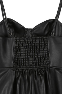 Vegan leather bustier mini dress - Exotica Luxe Boutique